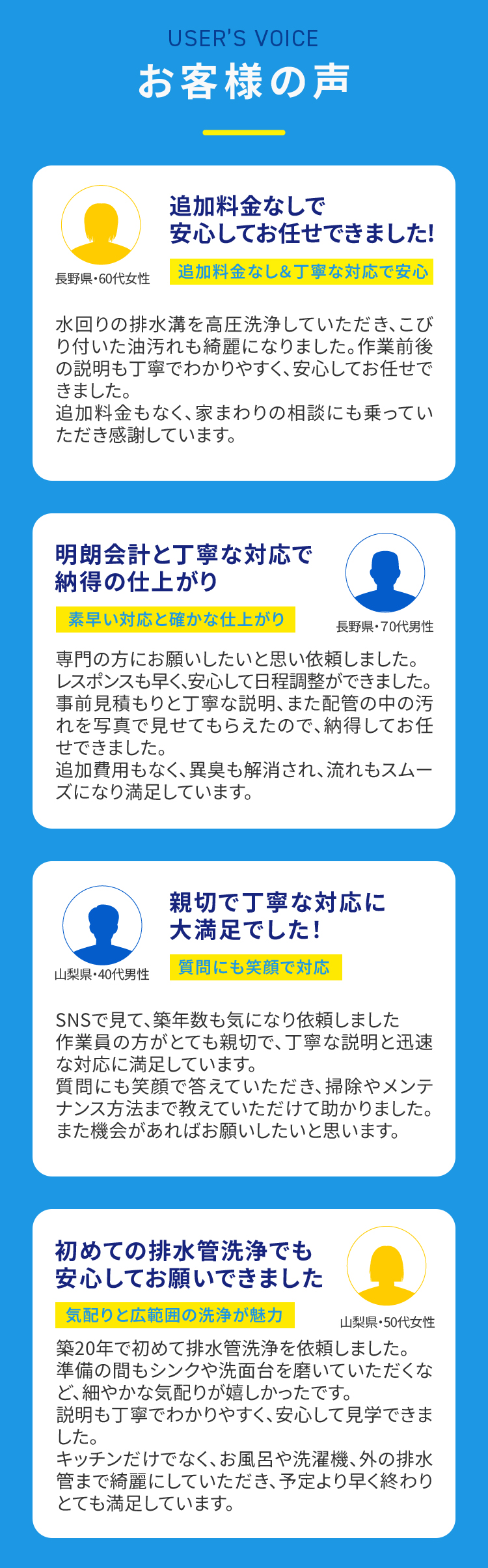 お客様の声